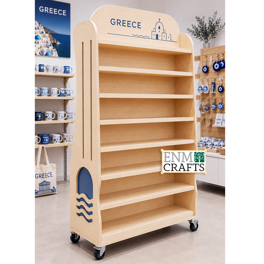 Ξύλινο Stand Προβολής για Κούπες & Souvenirs 96009